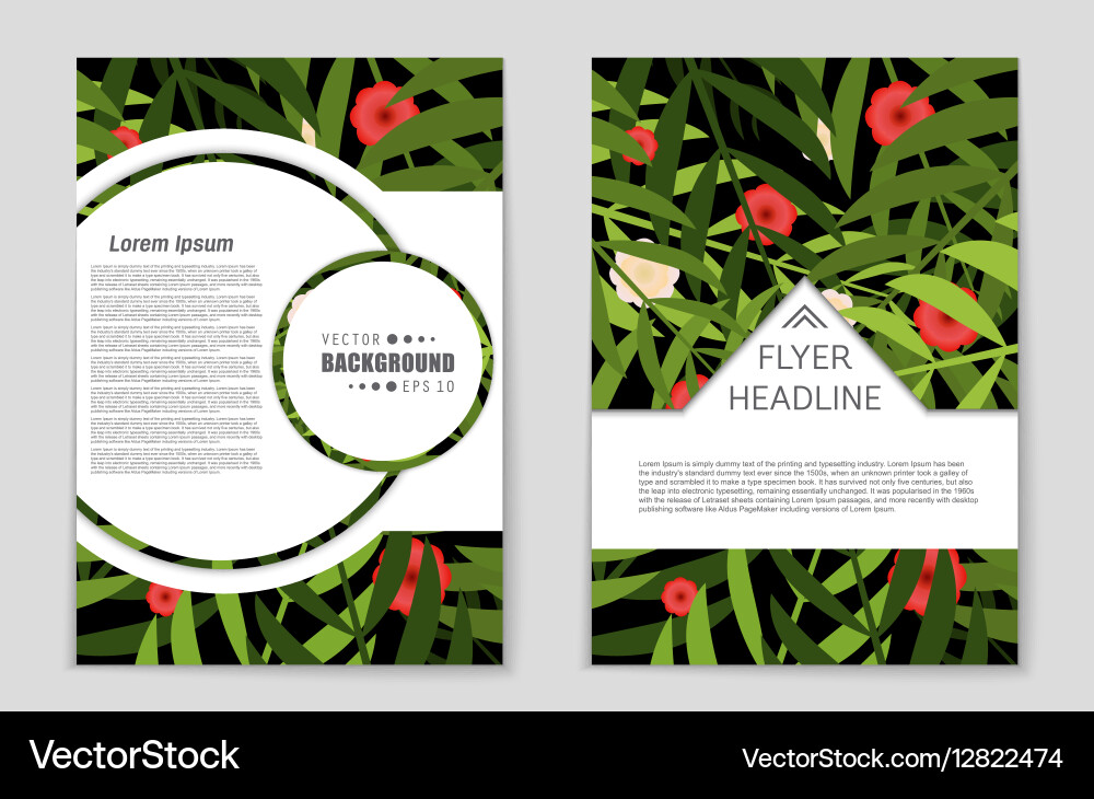 Abstract layout background set for art Vector Image