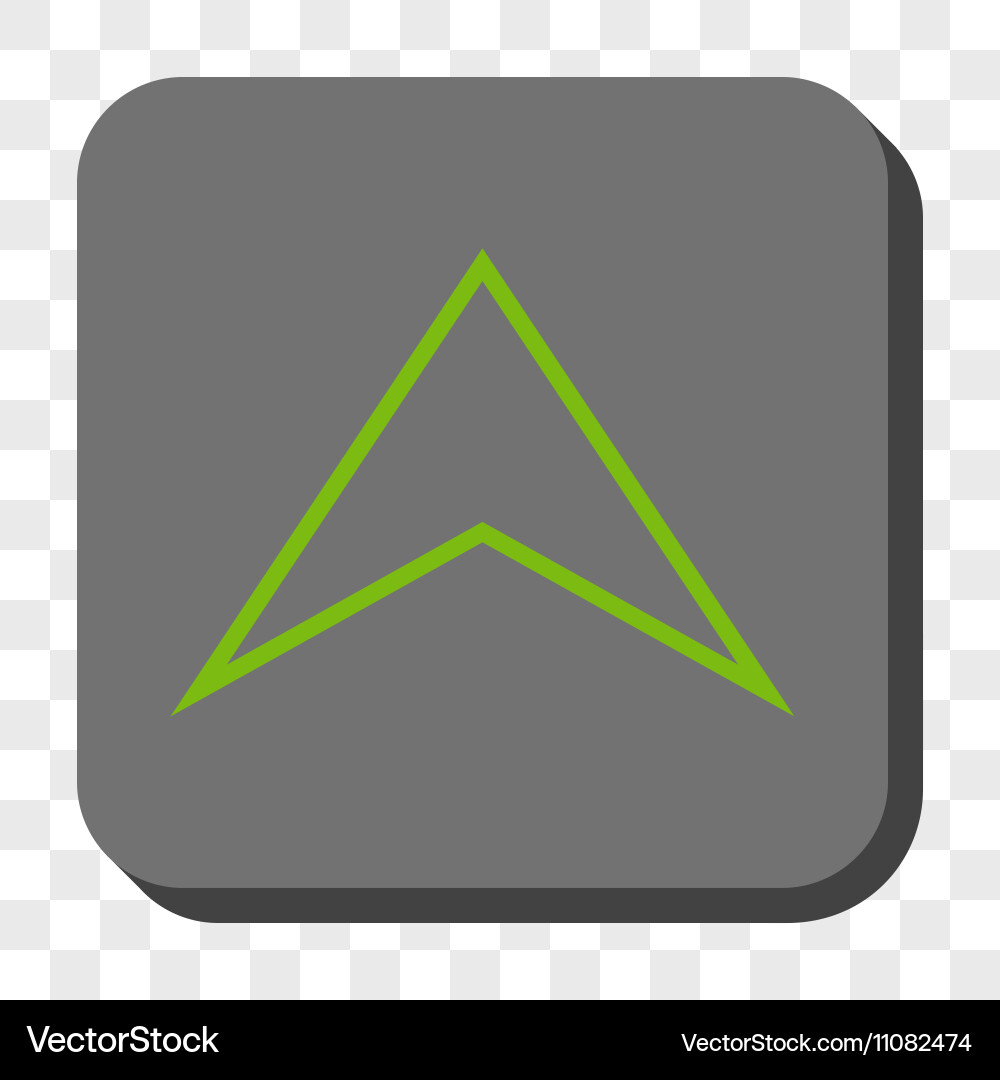 Arrowhead up rounded square button vector image