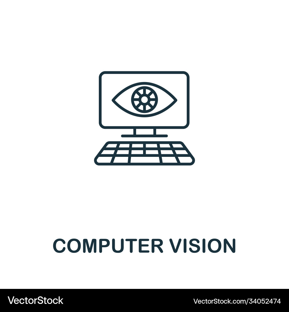 Computer vision icon from artificial intelligence vector image