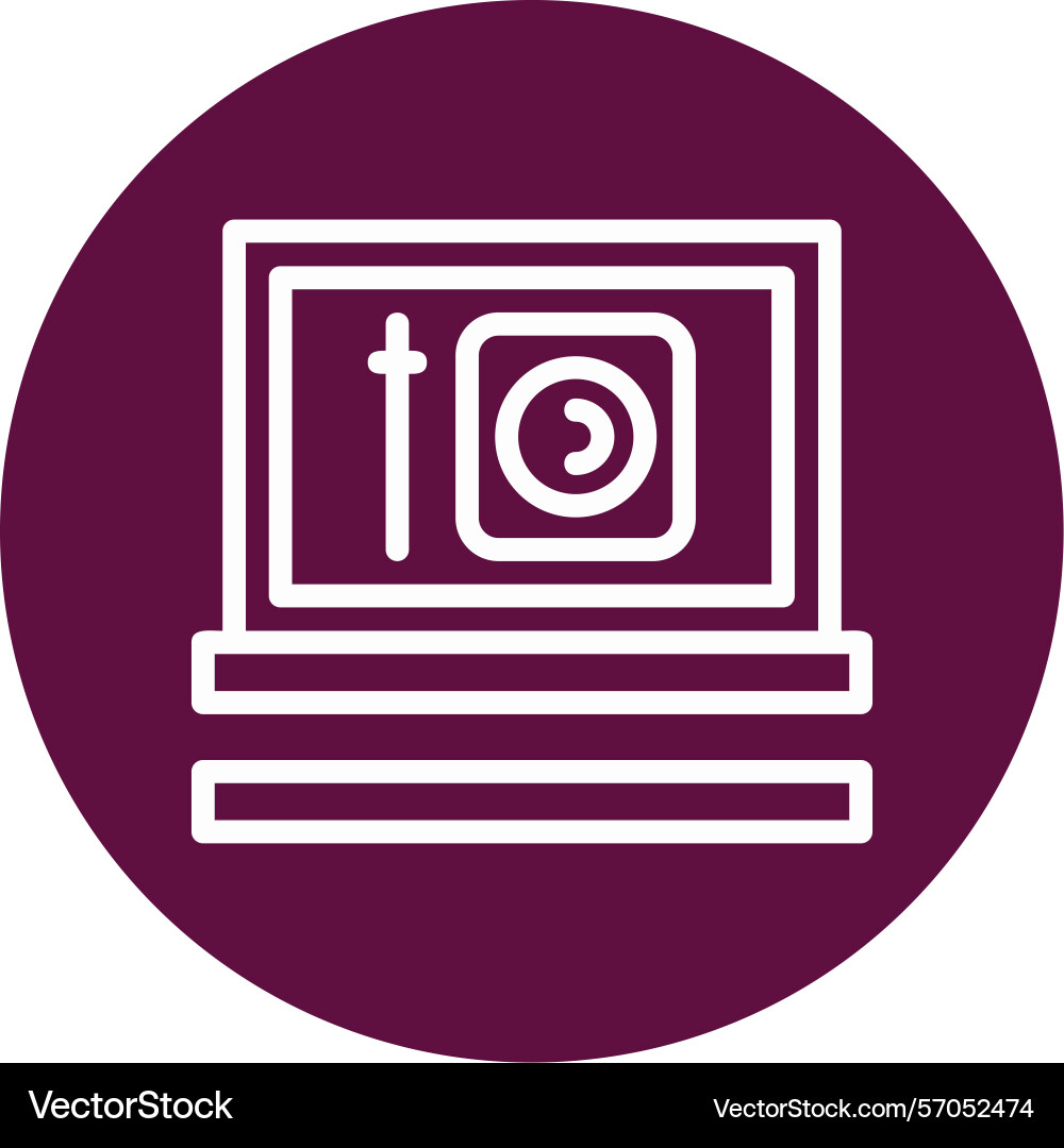 Edit line circle style icon design Vector Image