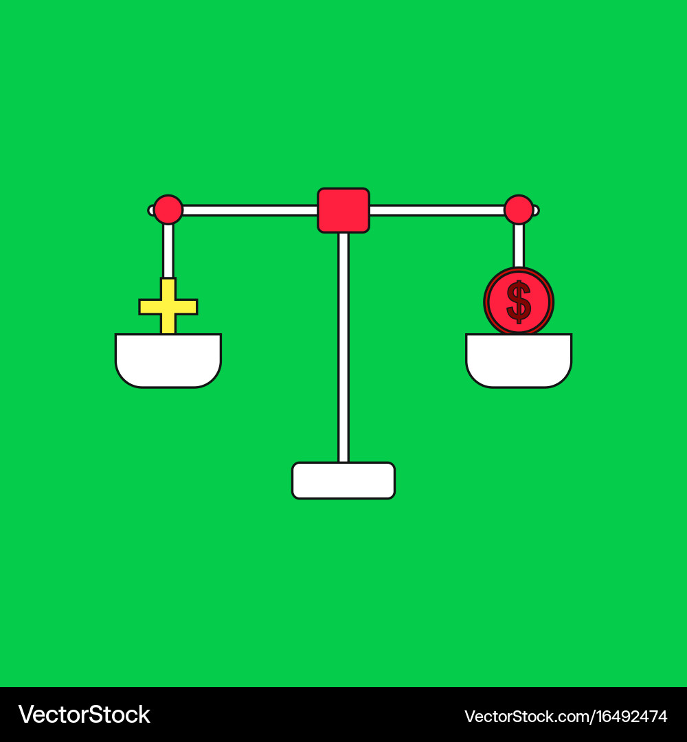 Flat icon design collection scales with cross vector image