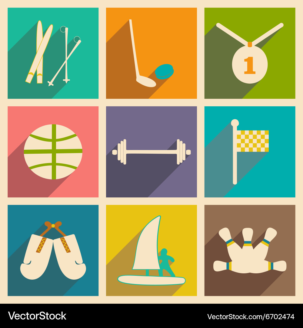 Flat with shadow concept and mobile application Vector Image