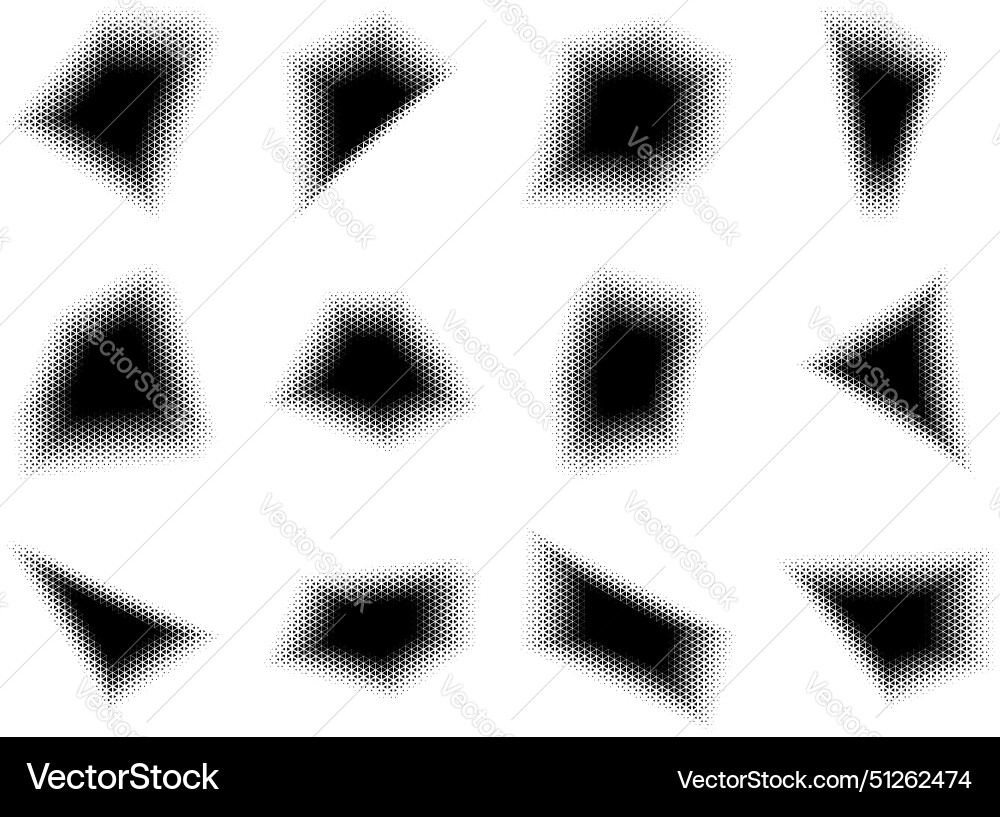 Halftone triangle pattern reprographic technique vector image
