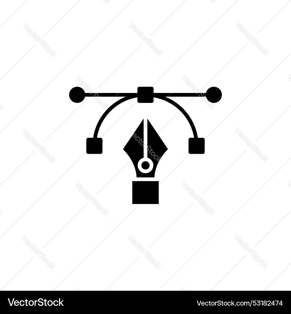 Icon set format editable object symbol anchor Vector Image