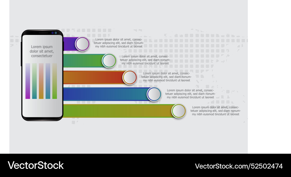 Infographic template of column graph topic Vector Image