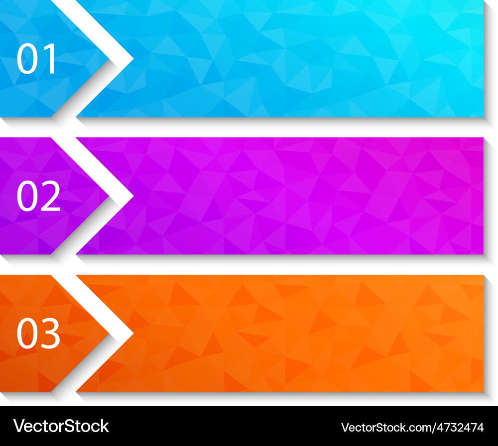 Modern web banners with triangle background Vector Image