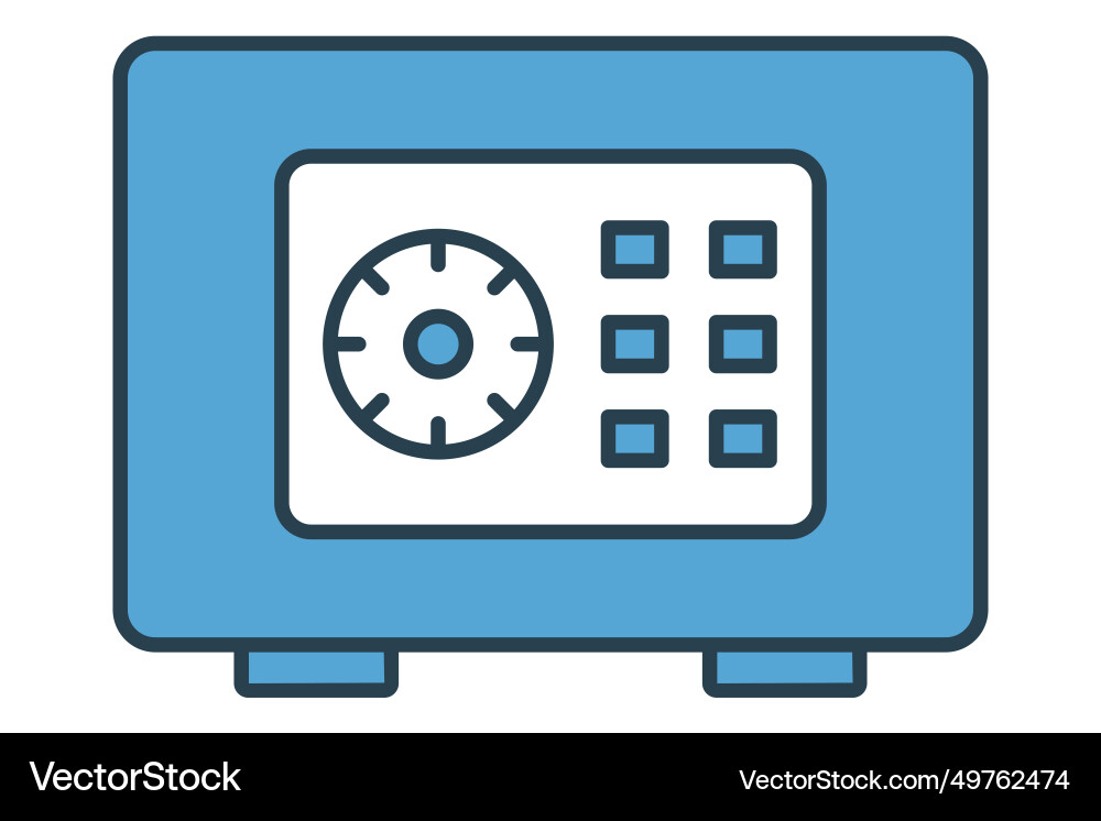 Safe box icon related to secure storage Safe box icon related to secure storage Vector Image
