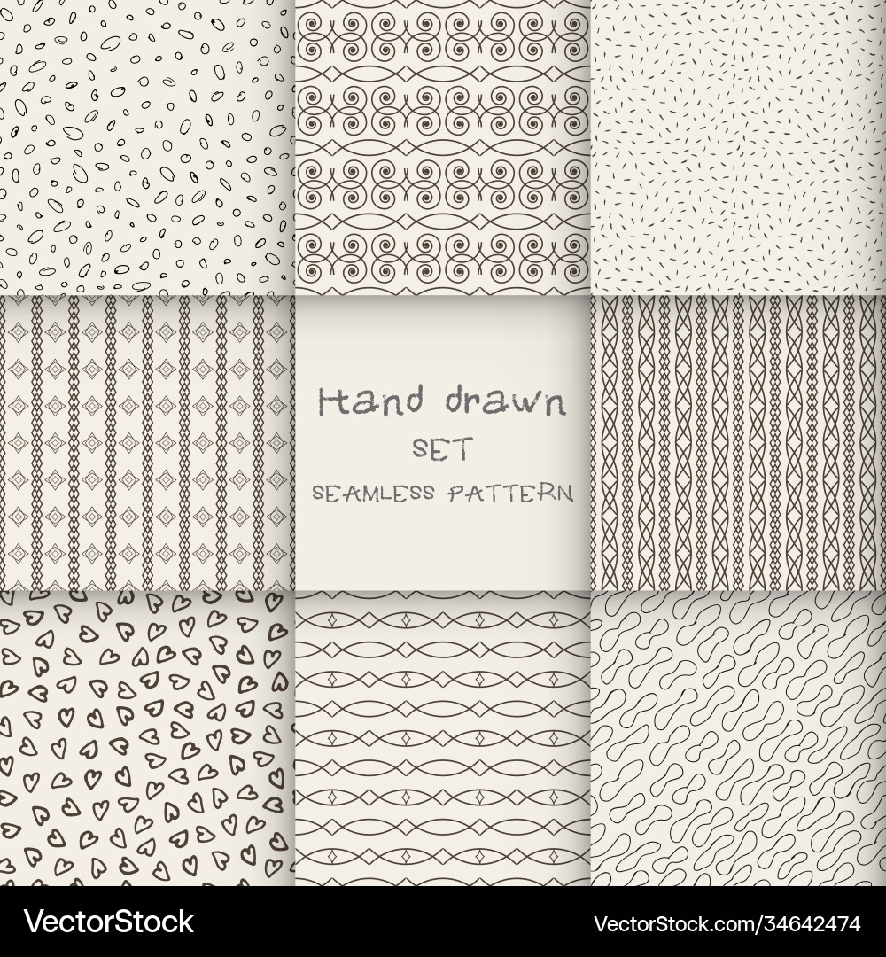 Seamless pattern set Seamless pattern set Vector Image