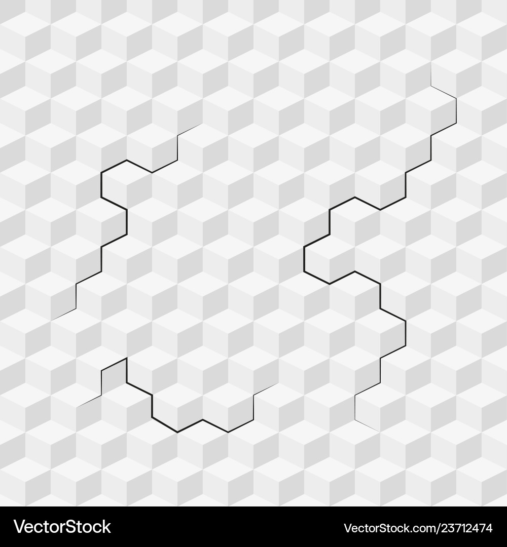 Seamless pattern with isometric cubes vector image
