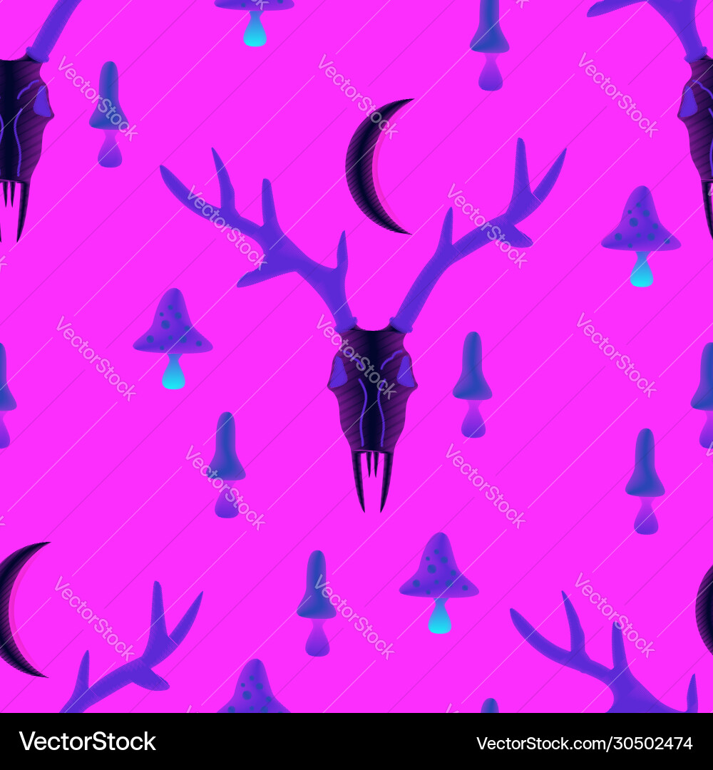 Seamless pattern with magical witchy elements Seamless pattern with magical witchy elements vector image
