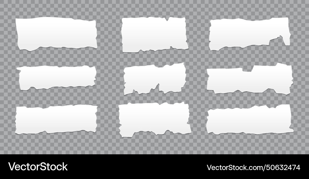 Set of empty torn jagged rectangles Set of empty torn jagged rectangles vector image