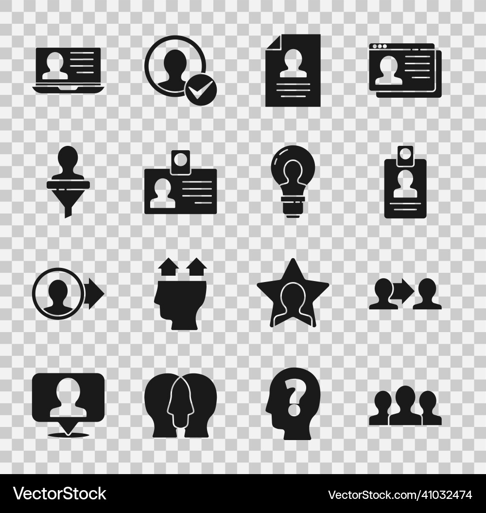 Set users group project team base identification Set users group project team base identification vector image