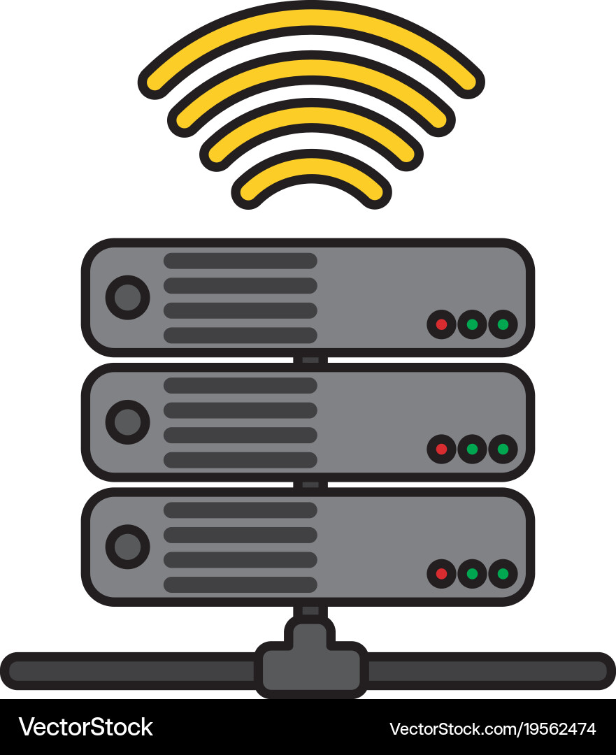 Web hosting design vector image