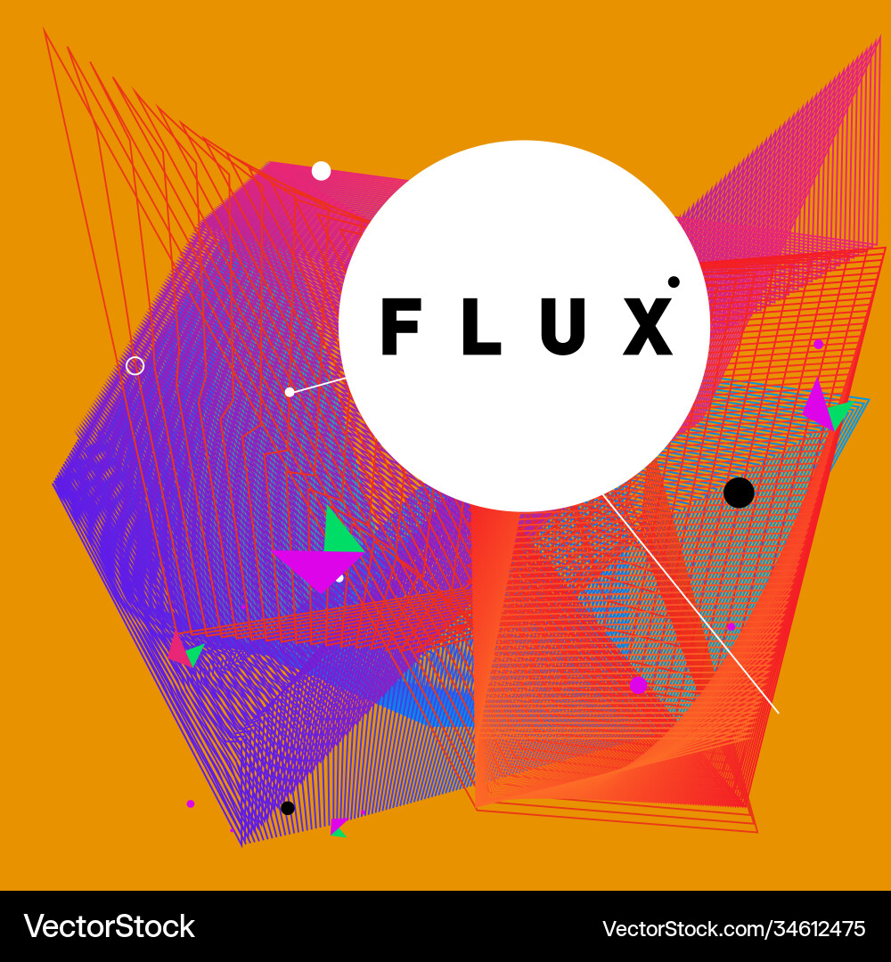 3d colorful wave background dynamic flux effect Vector Image