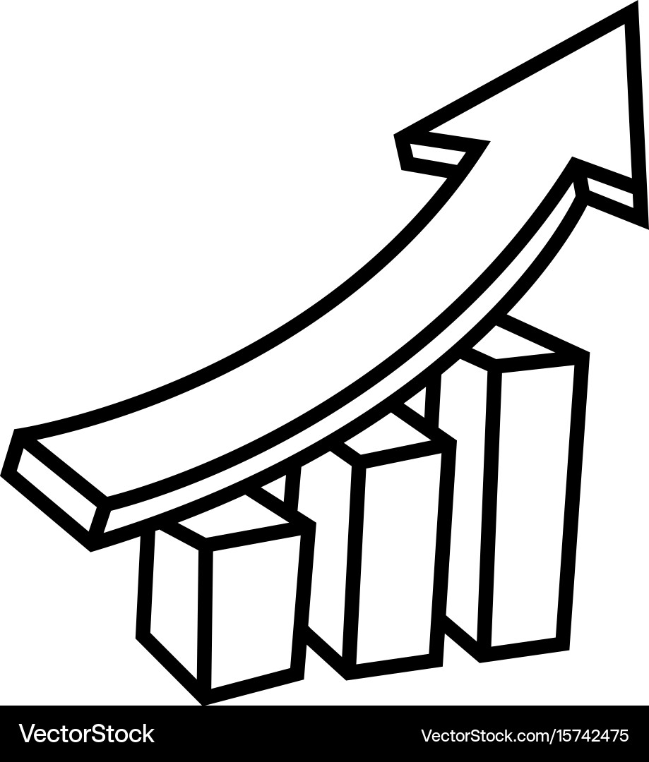 Bar graph icon vector image