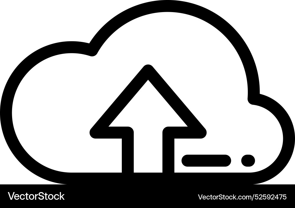 Computing cloud icon thin linear style design Computing cloud icon thin linear style design vector image