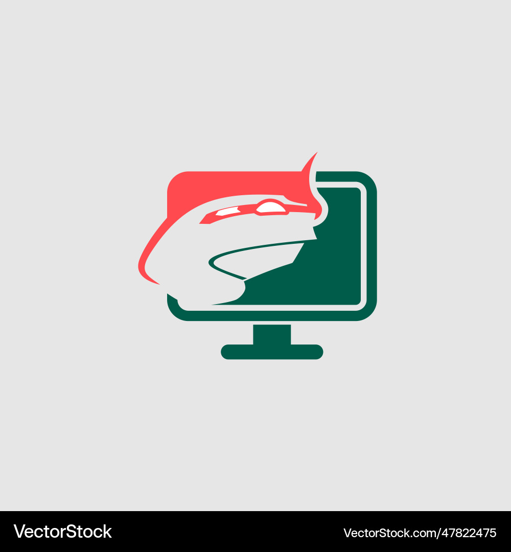 Cursor and computer logo design concept Cursor and computer logo design concept vector image
