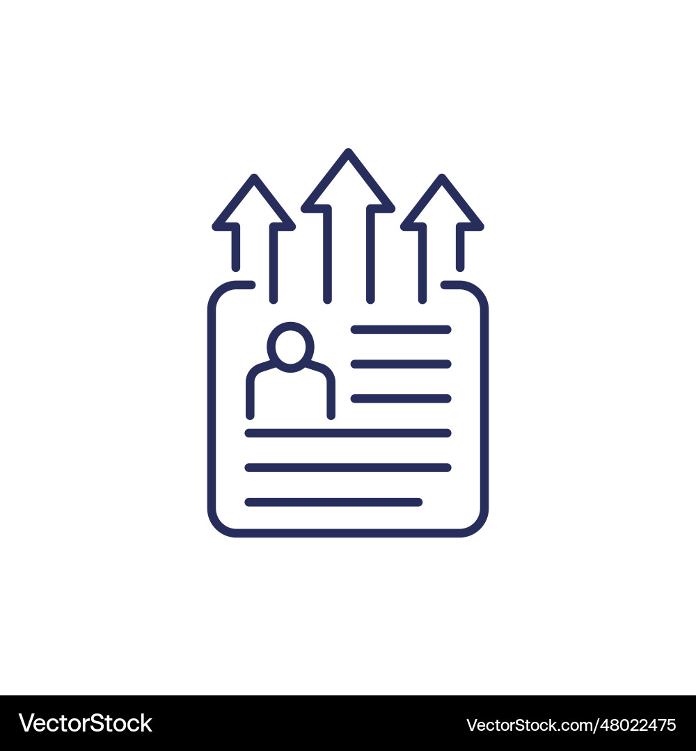 Export personal data line icon vector image