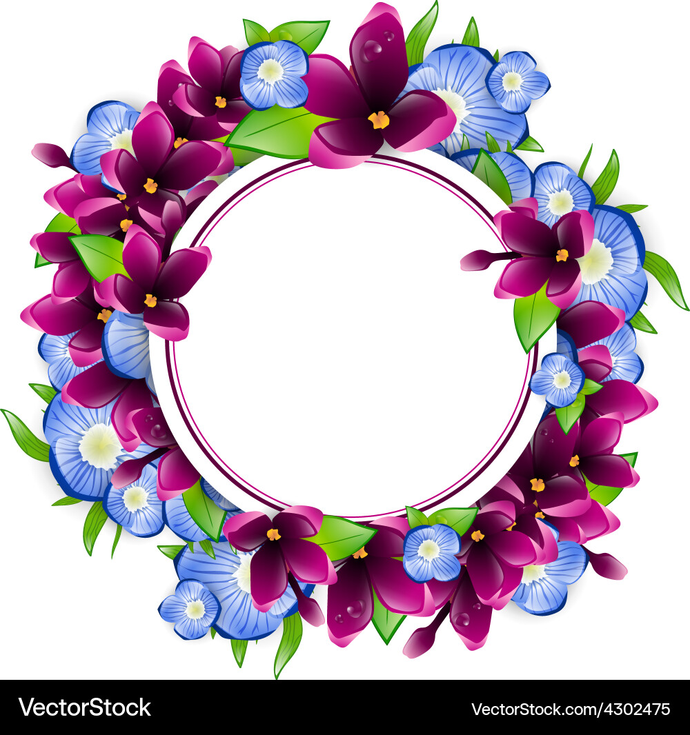 Flower frame Royalty Free Vector Image - VectorStock