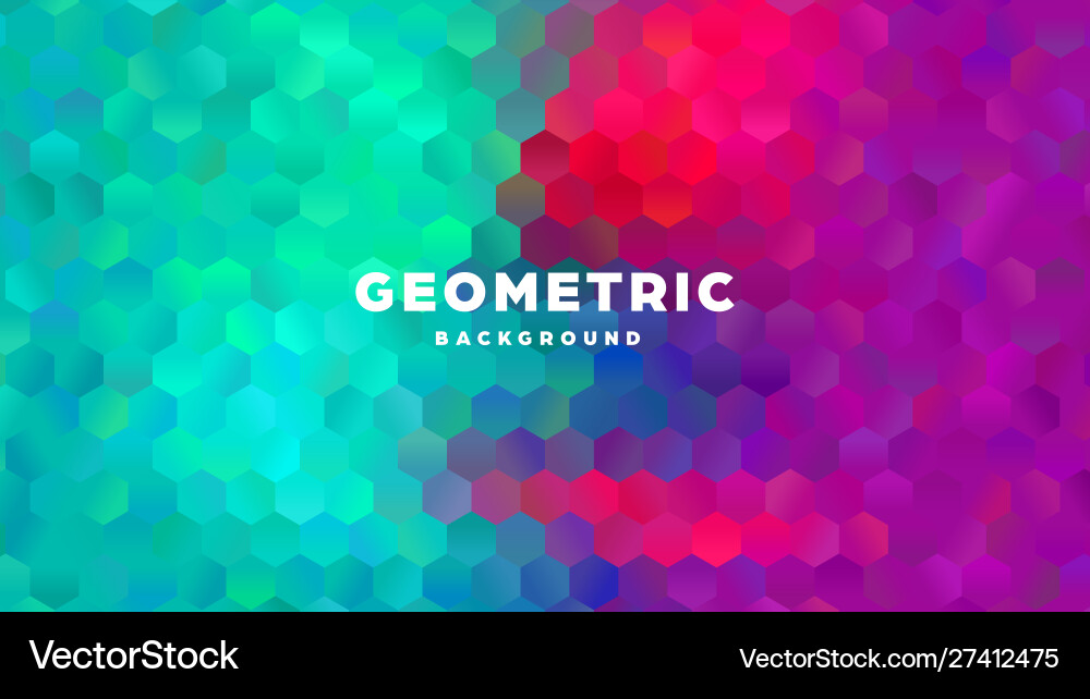 Hexagonal polygonal abstract background colorful Hexagonal polygonal abstract background colorful vector image
