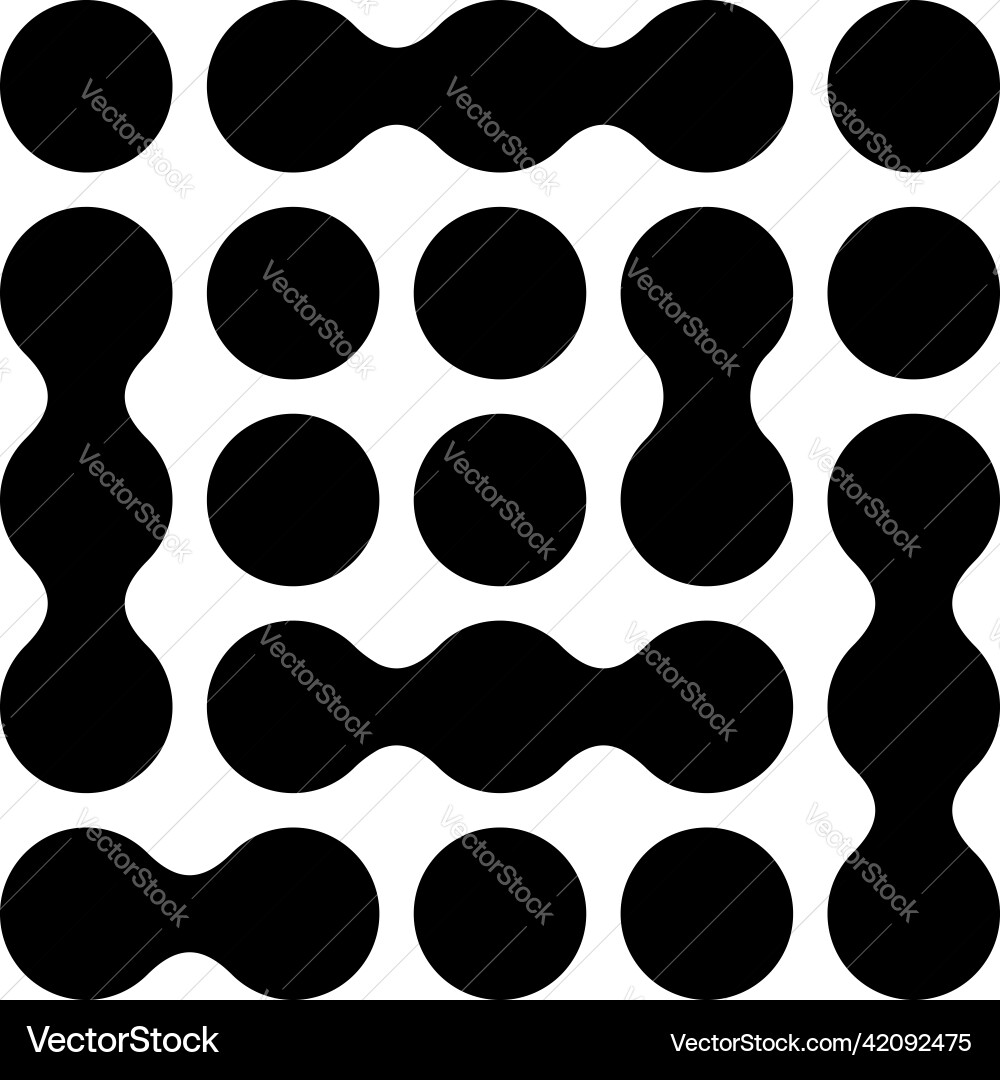 Metaball connected dots circles pattern texture Metaball connected dots circles pattern texture vector image