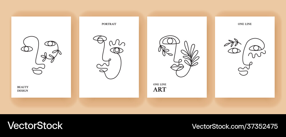 Minimal abstract backgrounds with one line faces Vector Image