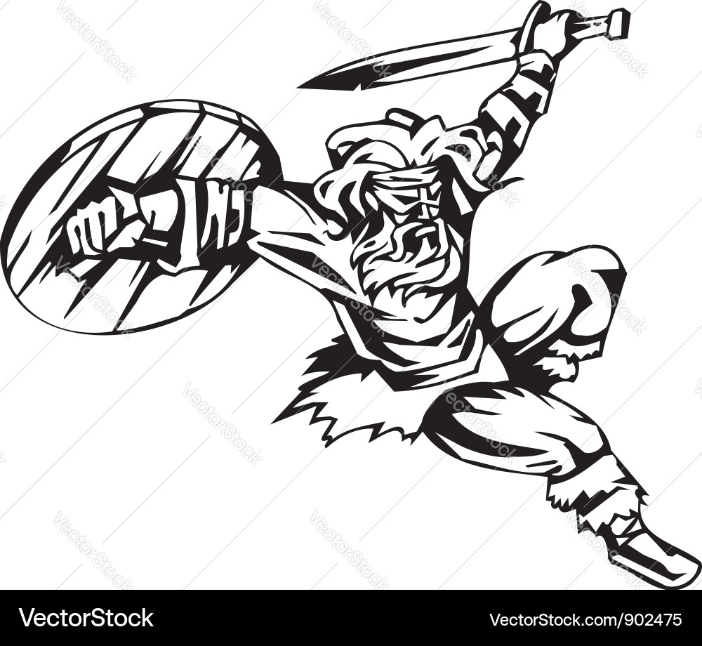 Nordic Viking Warrior Royalty Free Vector Image