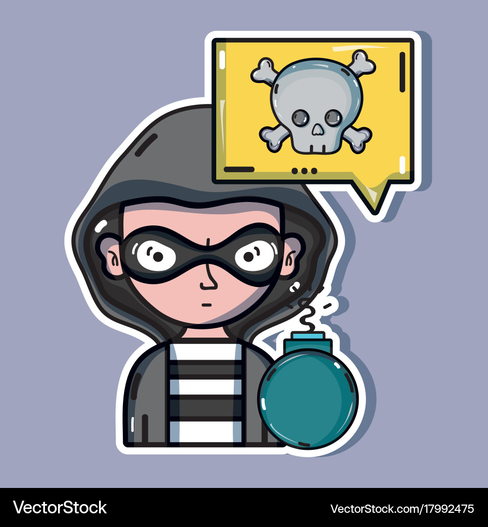 Person Hacker zu Programmierer Virus im System vektorbild