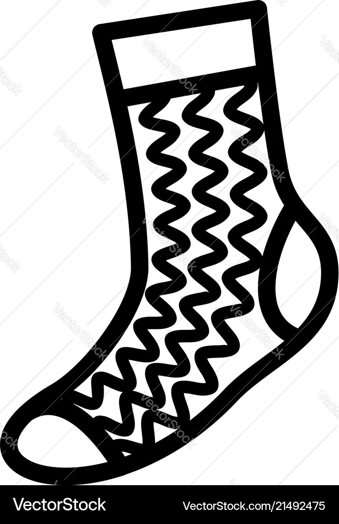 Textile sock icon simple style Textile sock icon simple style vector image