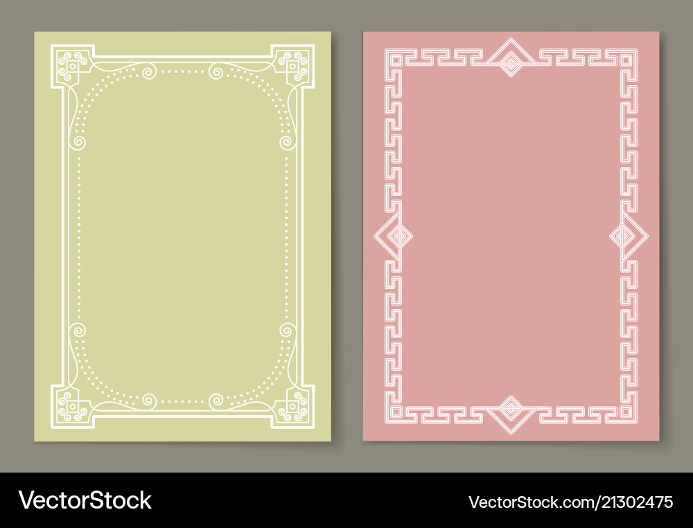 Vignettes set of vintage photo frames icons Vignettes set of vintage photo frames icons vector image