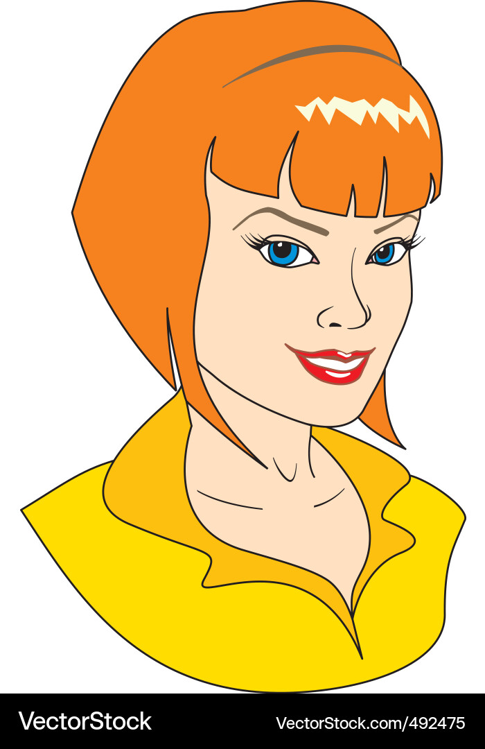 Young Woman Portrait Vector Image
