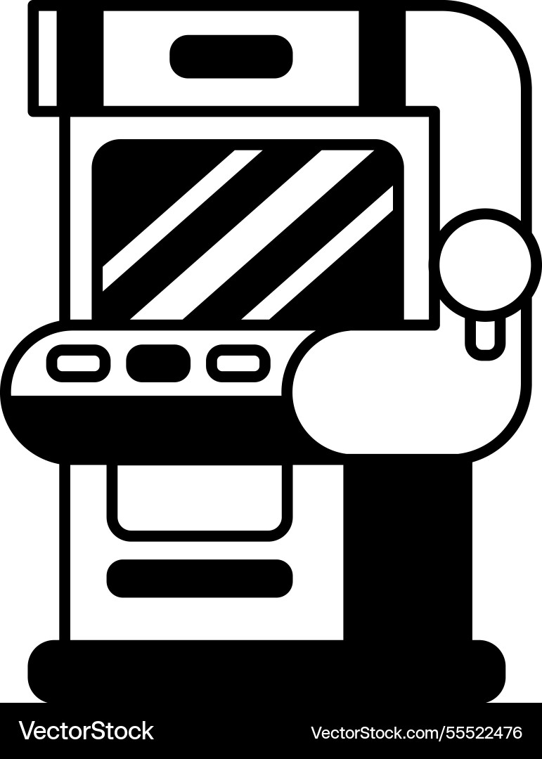 Arcade game with a button Arcade game with a button vector image