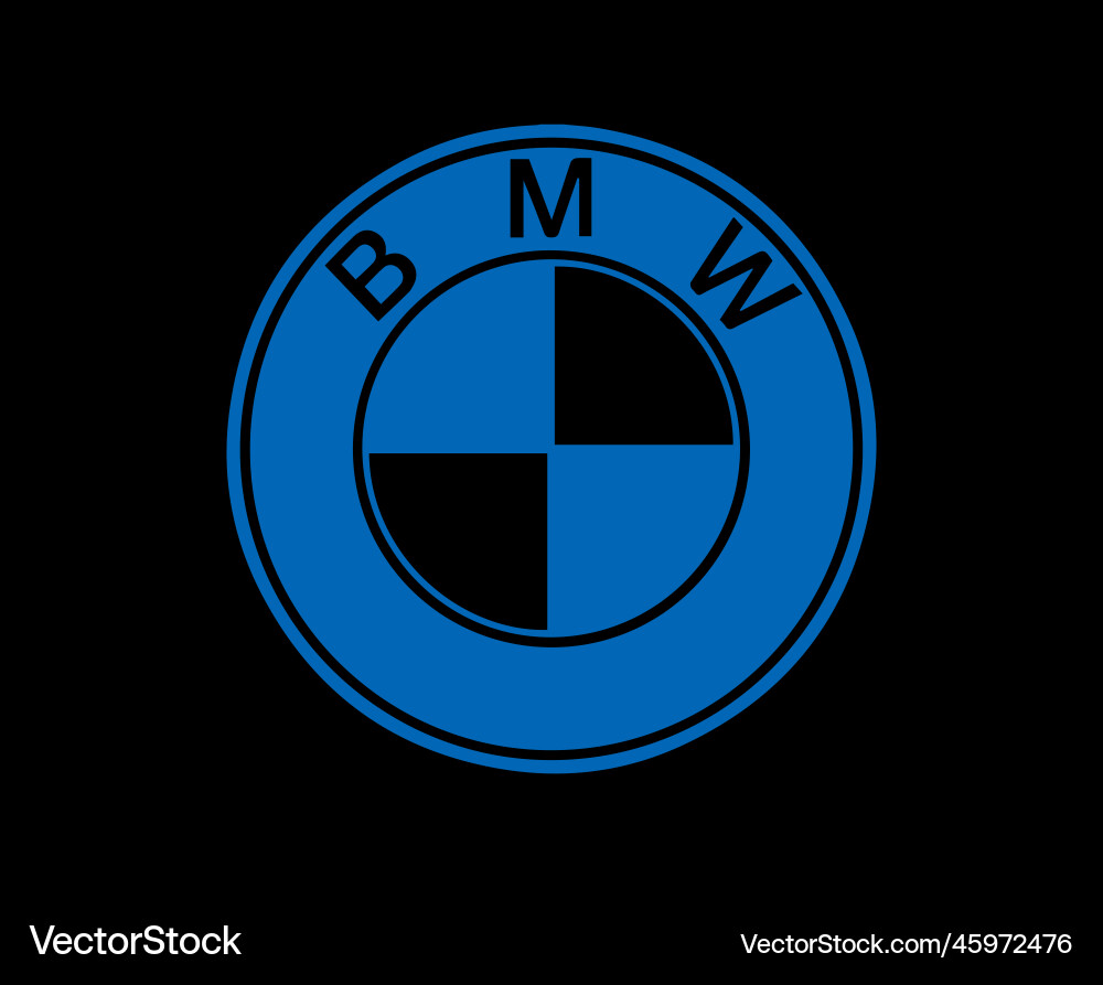 Bmw brand logo symbol blue design germany auto Bmw brand logo symbol blue design germany auto vector image