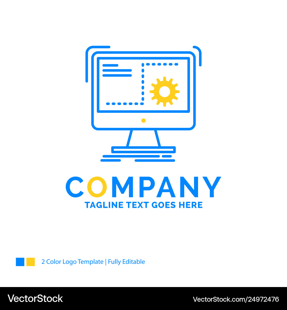 Command computer function process progress blue Command computer function process progress blue vector image