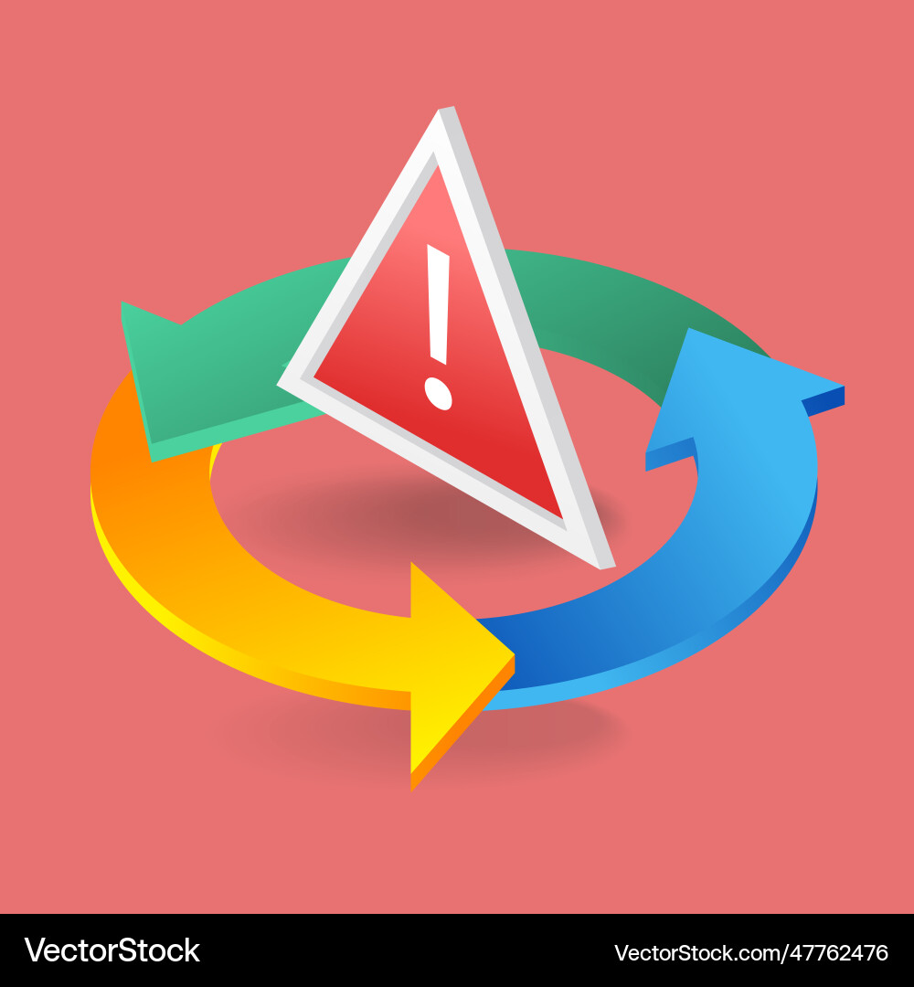 Exclamation mark in triangle Exclamation mark in triangle vector image