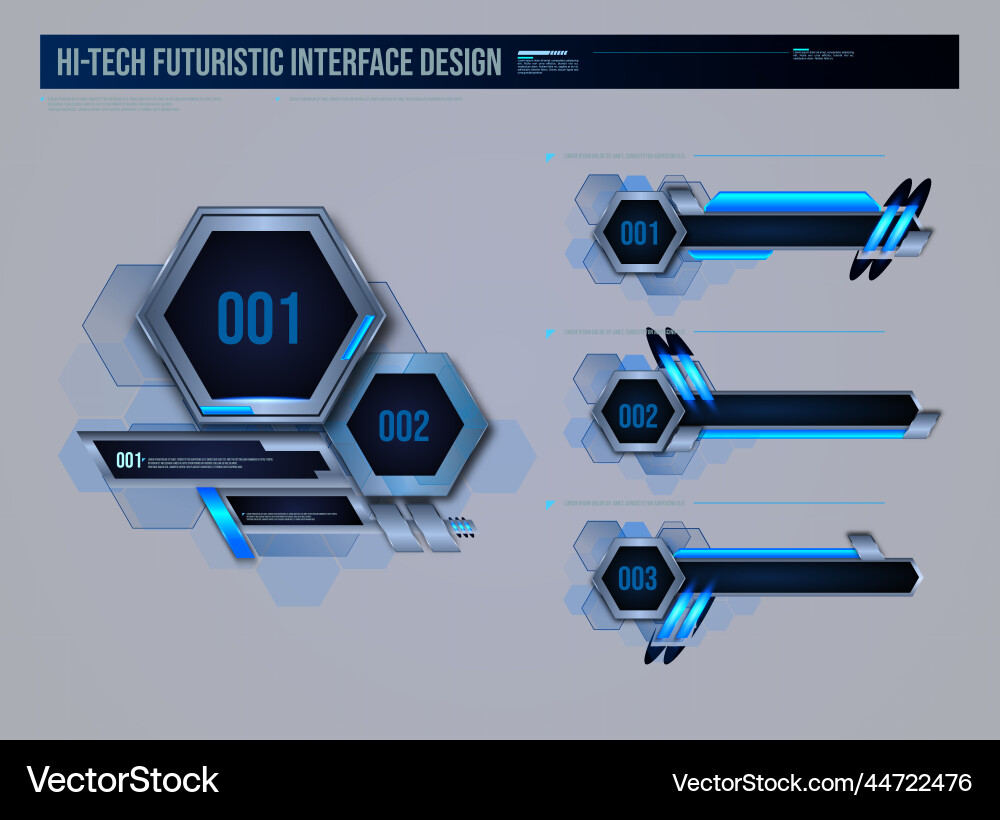 Futuristic HUD Interface Element vector image