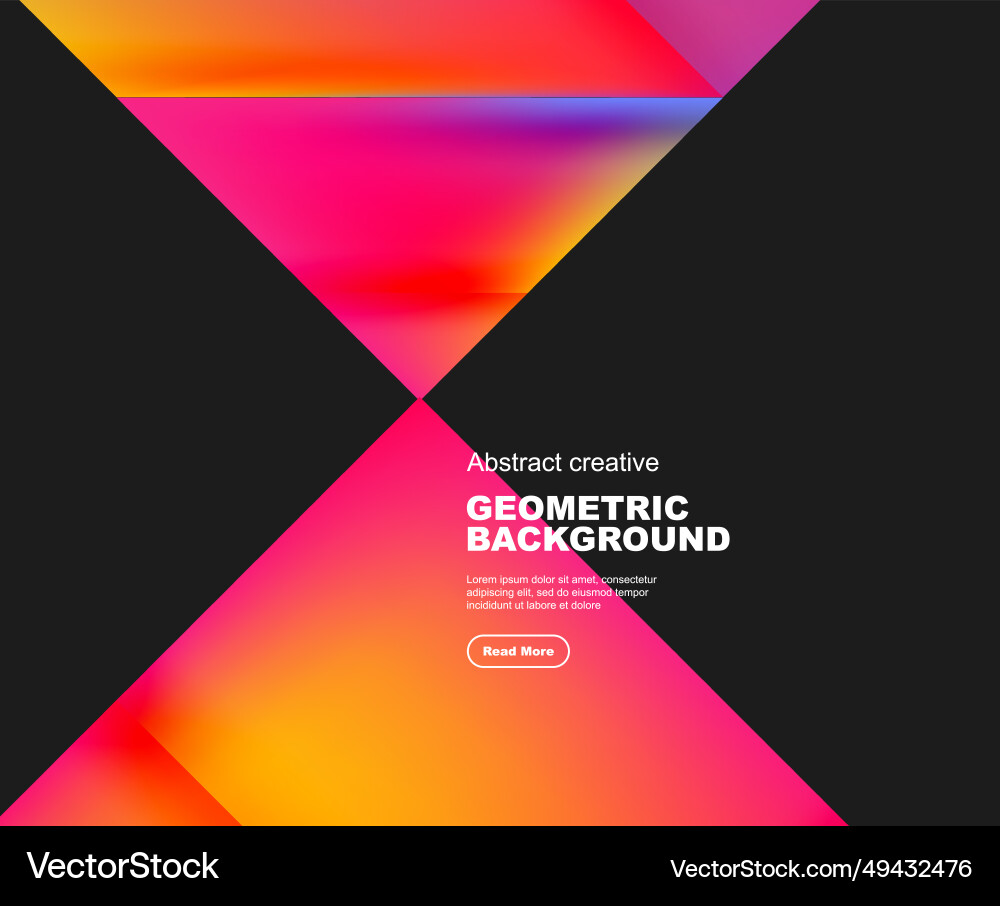 Gradient triangles abstract background Vector Image