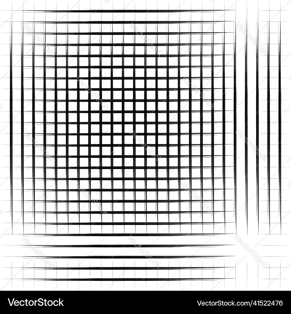 Grid mesh graticule with grungy irregular lines Grid mesh graticule with grungy irregular lines vector image