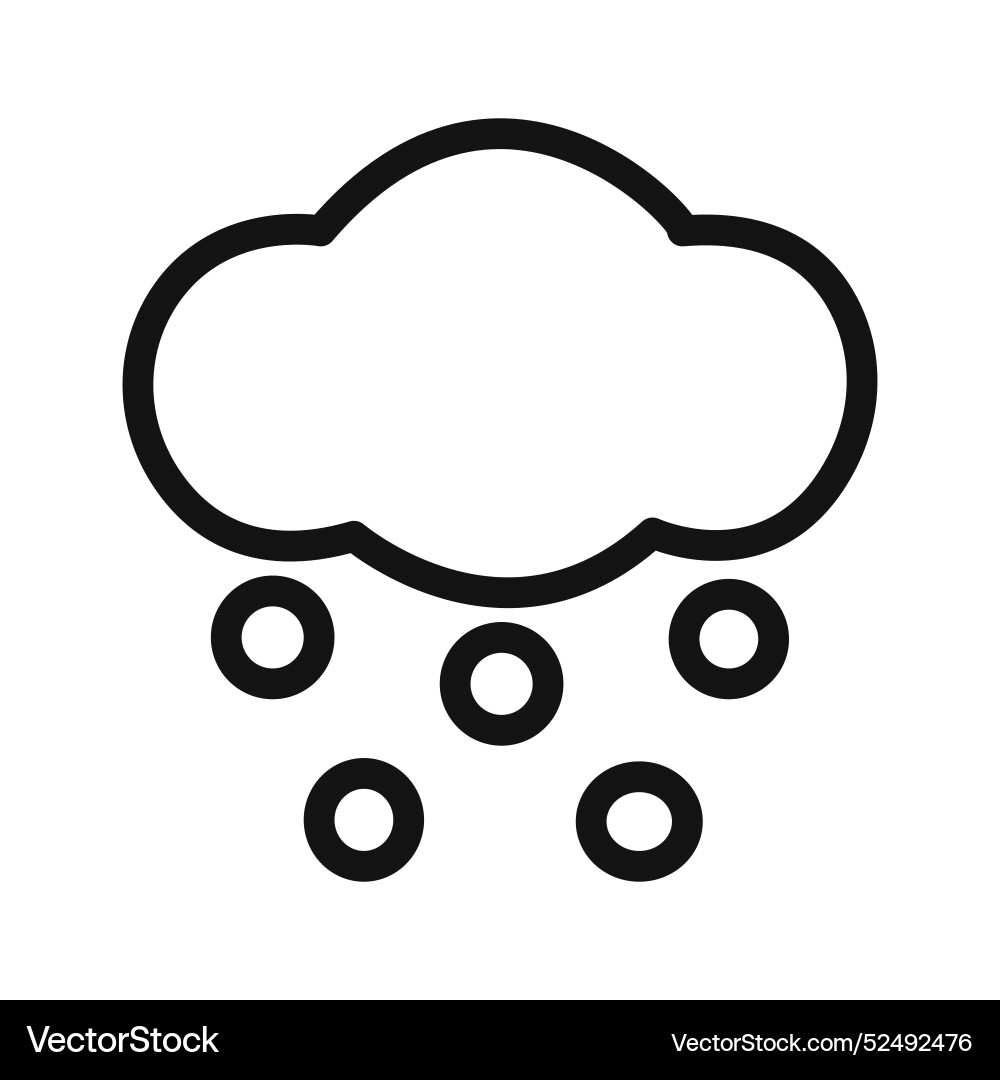 Hail icon linear graphics set Hail icon linear graphics set Vector Image