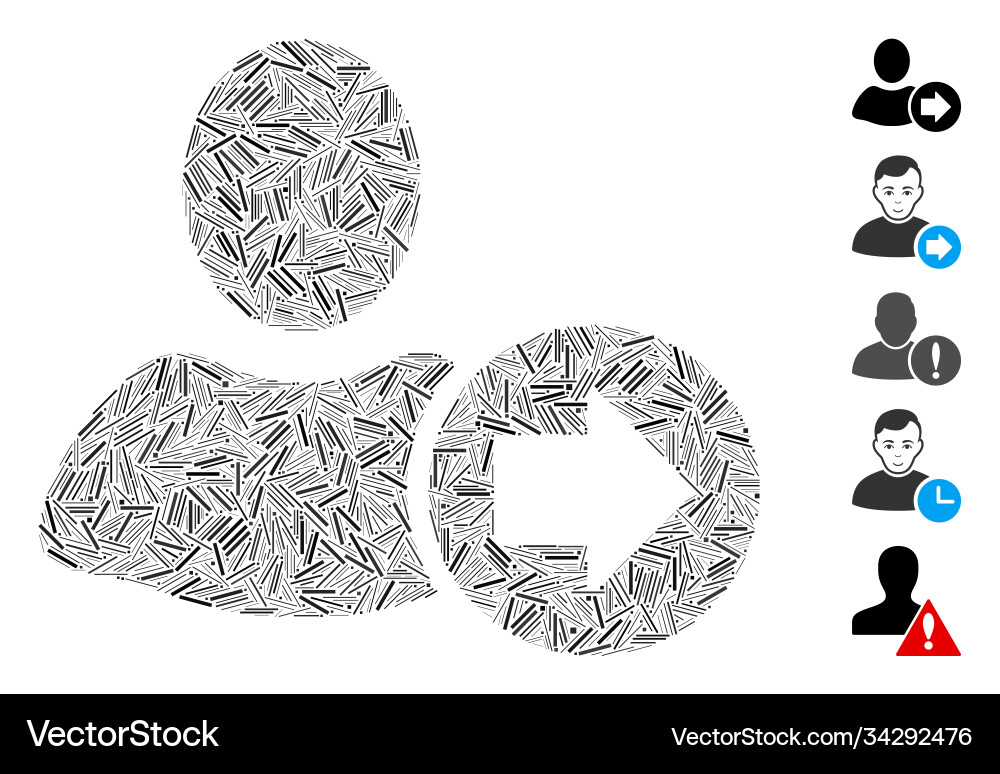 Hatch mosaic next user icon Hatch mosaic next user icon Vector Image