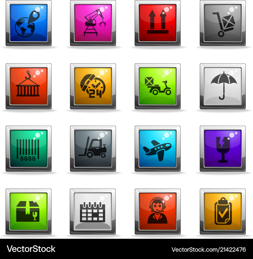 Logistic icon set Vector Image