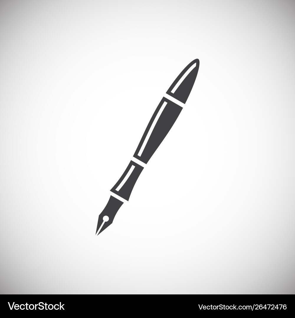 Pen icon on background for graphic and web design Vector Image