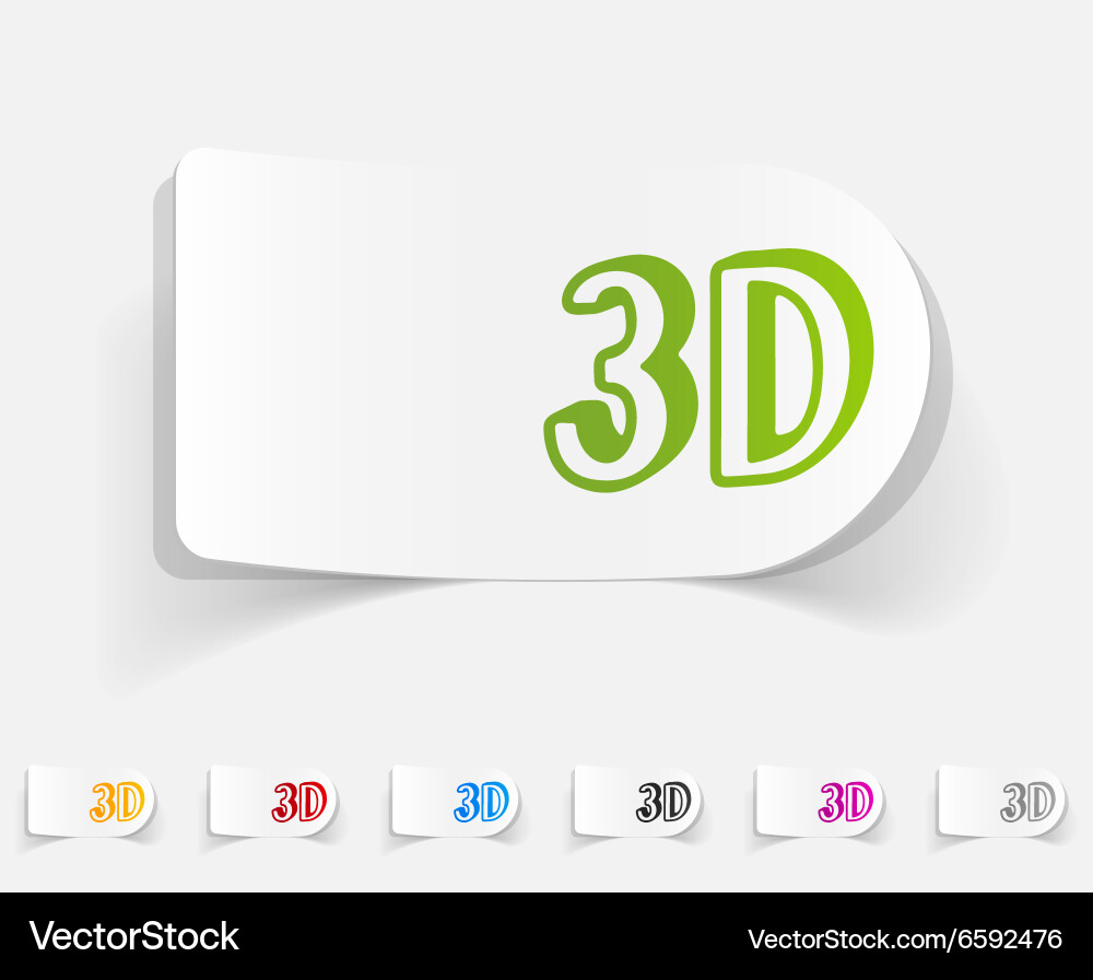 Realistic design element three d vector image