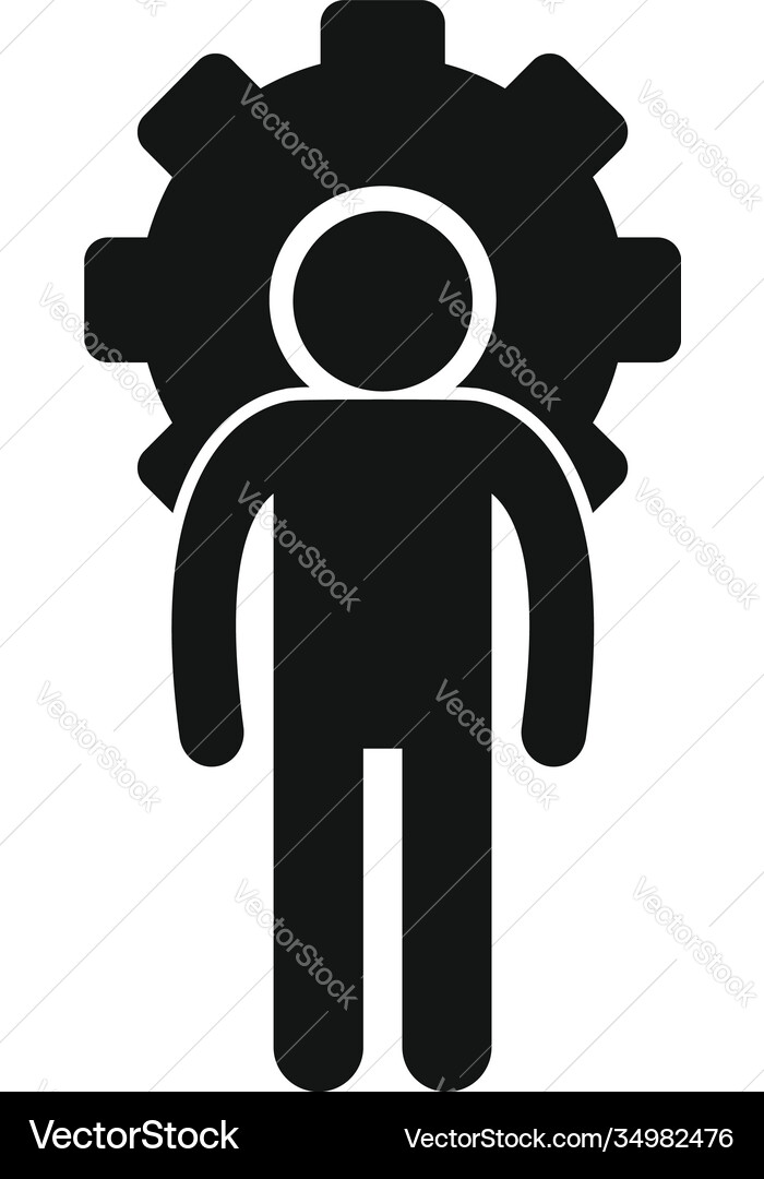 Server it administrator icon simple style Server it administrator icon simple style vector image