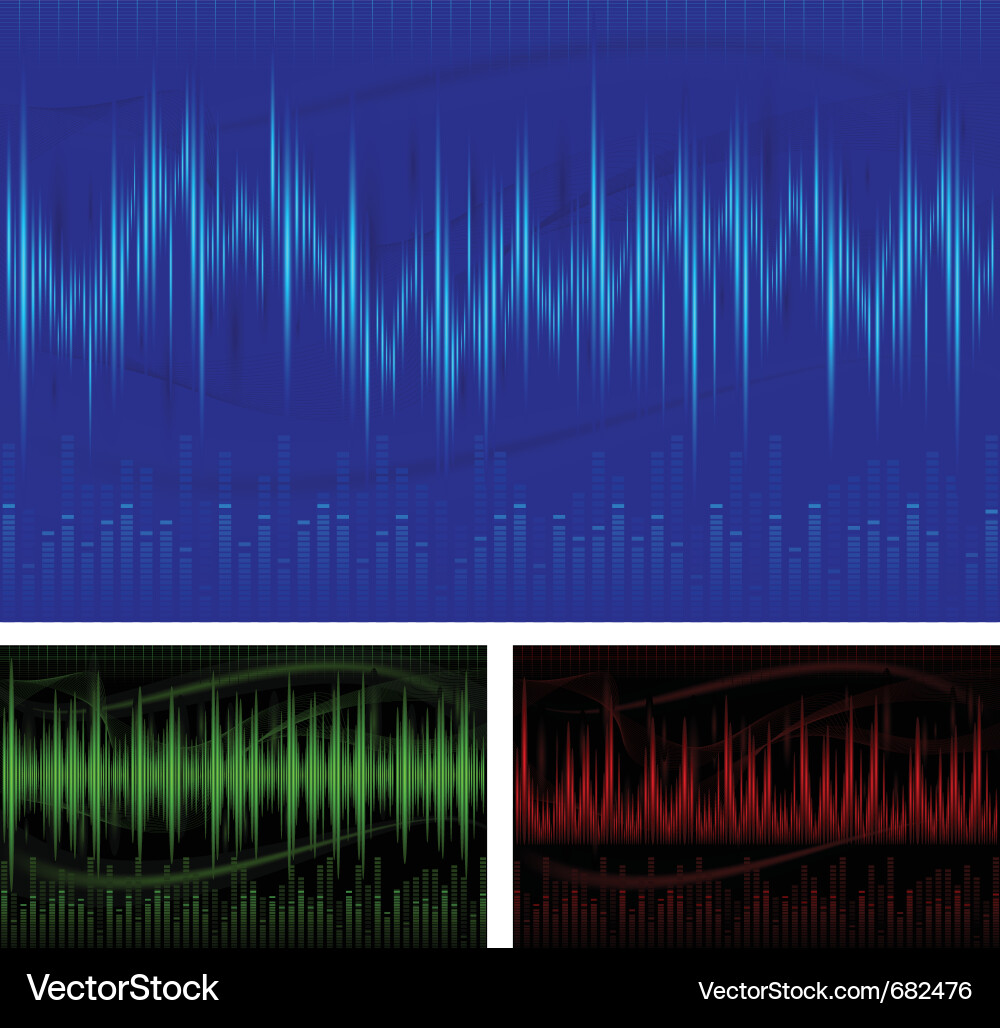 Sound Wave Equalizer Display Vector Image