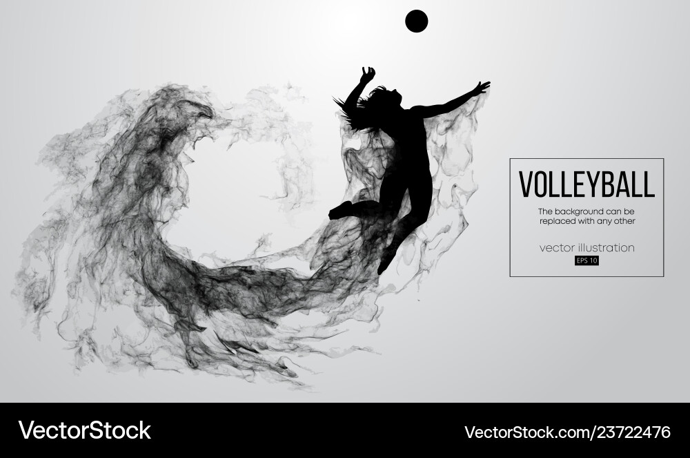 Volleyball-Spieler Silhouette vektorbild