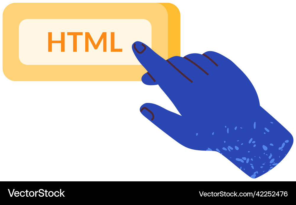Web-Entwickler zeigt auf zu blockieren mit Text html vektorbild