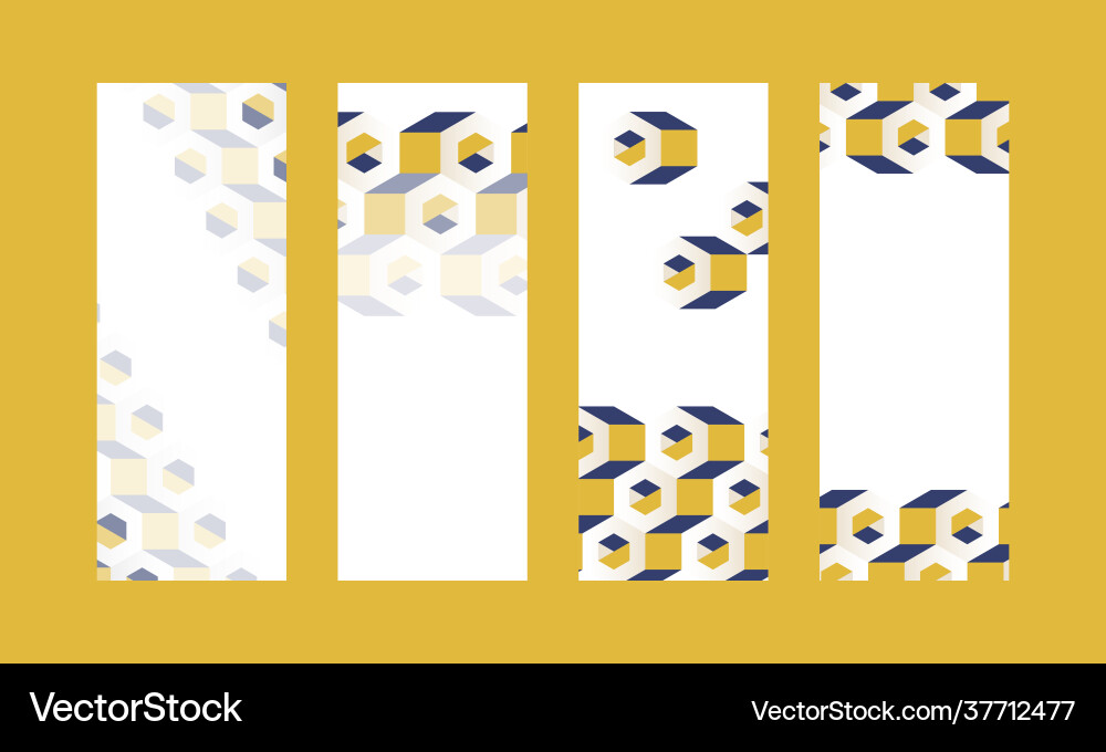 3d hexagonal pattern background collection Vector Image