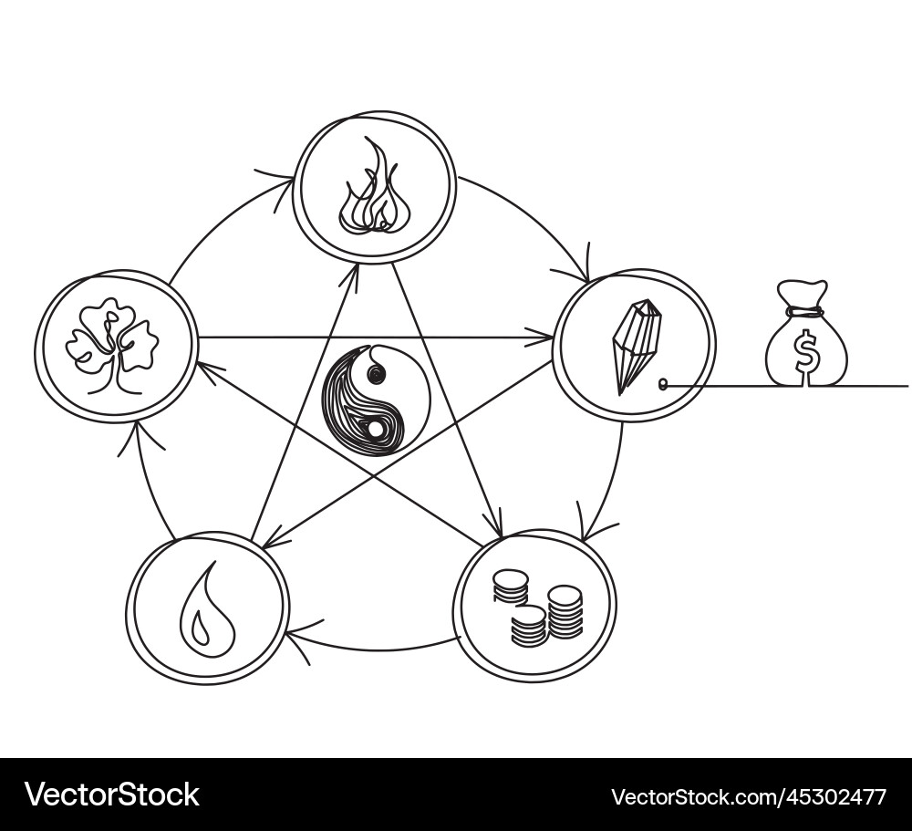 Abstract color circle of universe creation vector image