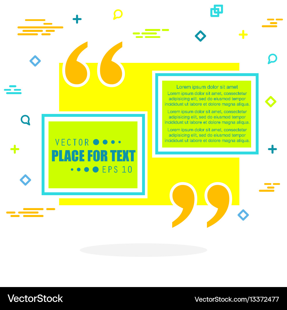 Abstract concept empty speech square quote vector image